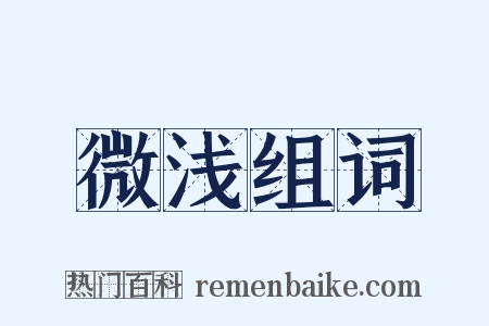 微浅组词是什么意思的图片